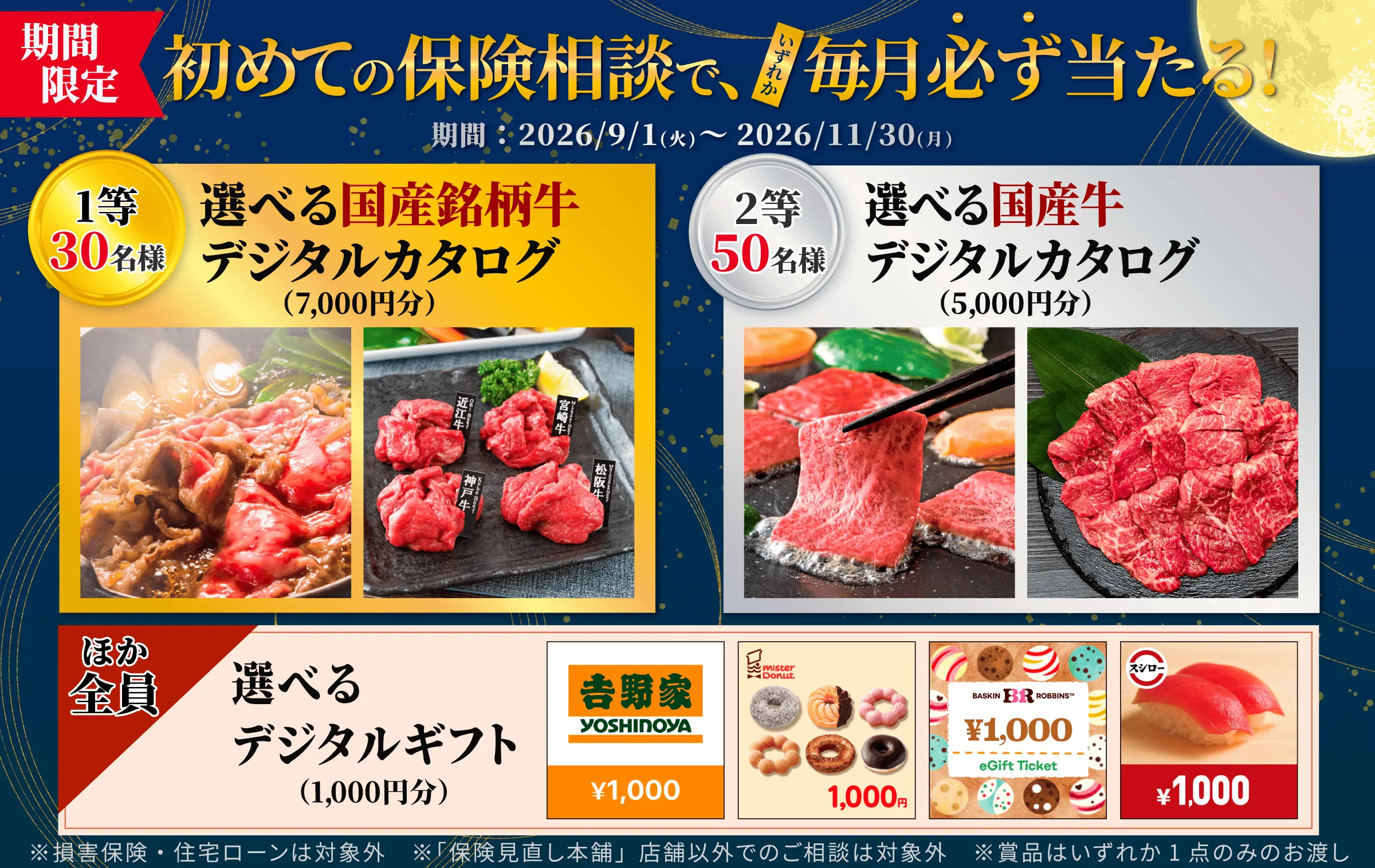 初めての保険相談でいずれか毎月必ず当たる